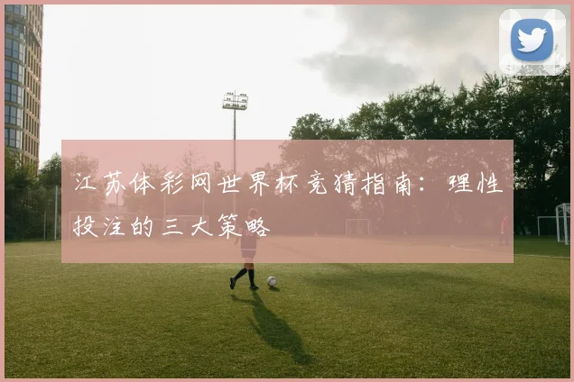 江苏体彩网世界杯竞猜指南：理性投注的三大策略